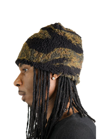 Tiger Camo Sherpa Beanie