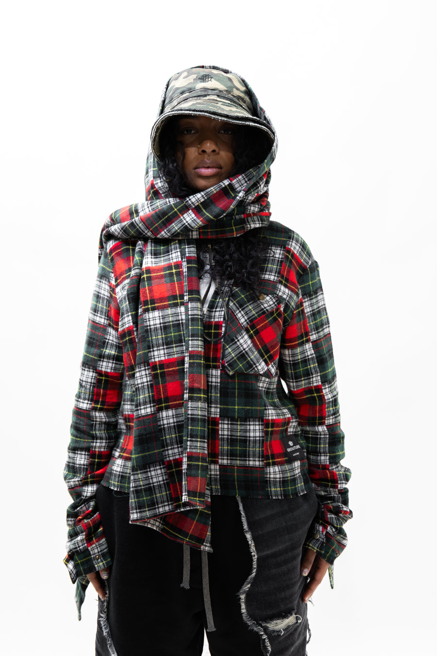Multi Plaid Scarf Flannel